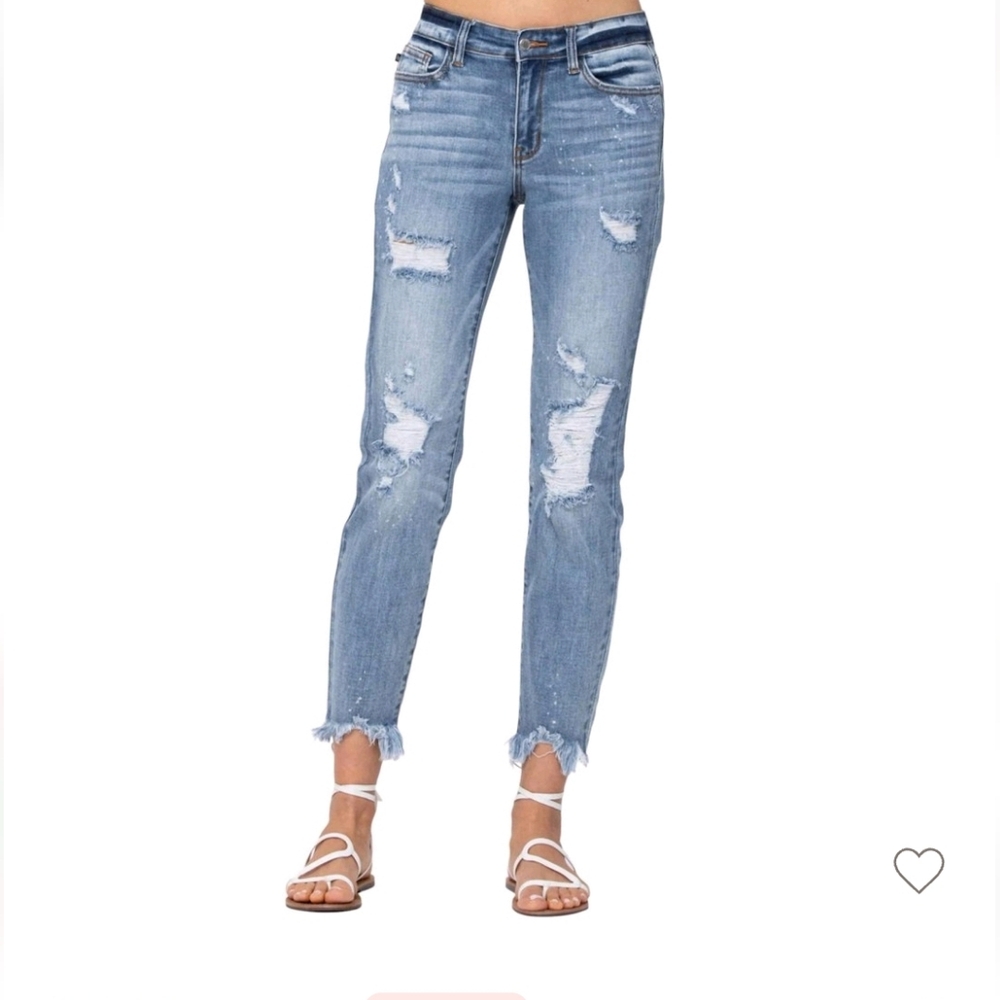 Judy Blue Destroyed Skinny Fit Jeans
